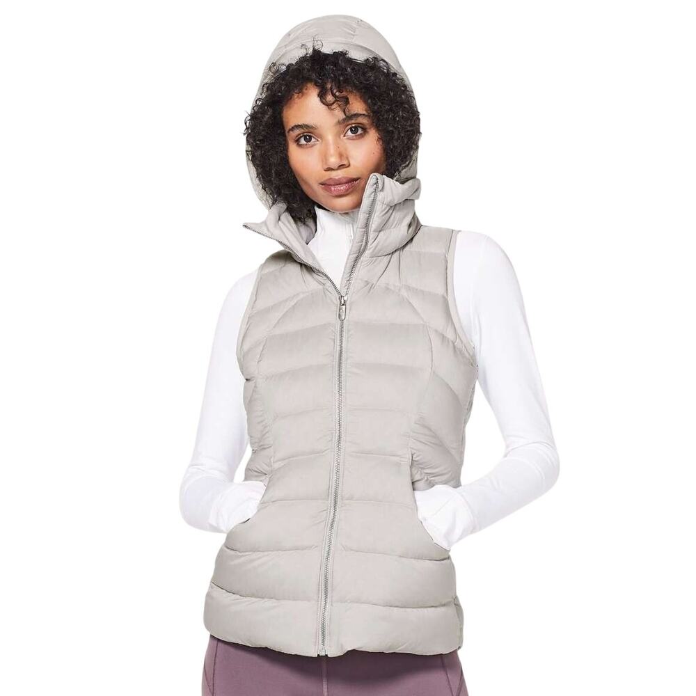 Lululemon Pack It Down Vest Chrome Grey Size 6 Goose Down Puffer Winter Ski